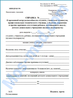 Купить медицинскую справку о болезни в университет в Долгопрудном